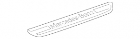 Накладка порога передняя левая внешняя Mercedes GLC 20-22 хром с подсветкой
