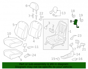 Подушка безопасности airbag левого сиденья Toyota Highlander 08-13