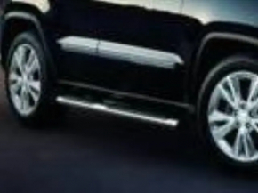 Комплект порогов подножек Jeep Grand Cherokee WK2 11-22 хром, с креплениями
