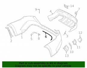 Bandă bară spate stânga pentru Mercedes GLE 53/63 21-26, superioară, pachet AMG, pachet nocturn