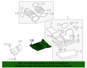 Воздухоприемник левый Mercedes W167 GLE 450 20-26 3.0h