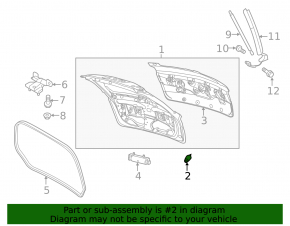 Отбойник капота правый Ford Escape MK3 13-19 на капоте