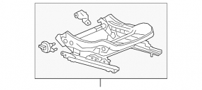 Пассажирское сидение Chevrolet Malibu 16-25 без airbag, механич, ткань черная