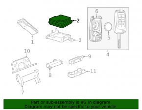 KEYLESS ENTRY CONTROL MODULE Cadillac ATS 13-