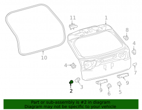 Отбойник двери багажника Lexus RX350 RX450h 16-22
