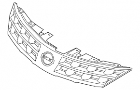 Решетка радиатора grill Nissan Murano z50 03-07 облез хром, трещина