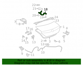 Петля крышки багажника левая Toyota Solara 2.4 04-08