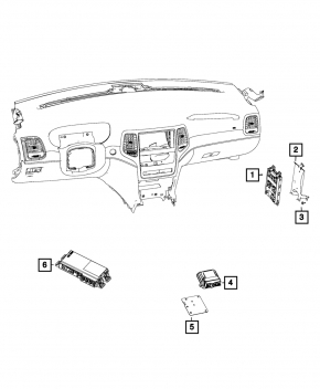 Модуль srs airbag компьютер подушек безопасности Jeep Grand Cherokee WK2 16-17