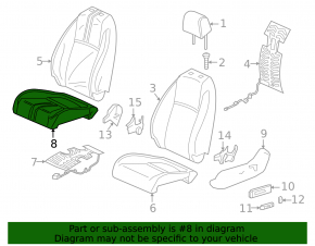 Водительское сидение Honda Civic XI FE/FL 22-24 с airbag, электро, кожа серая