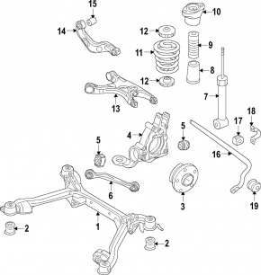 Подрамник задний Audi A4 B8 13-10 FWD