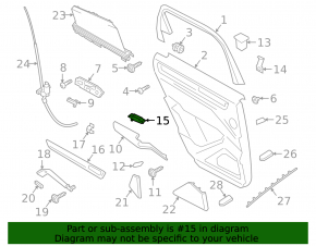 Накладка управления стеклоподъемником задним правым Porsche Cayenne 19-23 черная