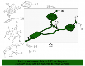 Ansamblu tobă de eșapament cu țevi Ford Explorer 20-25 2.3T tip 2