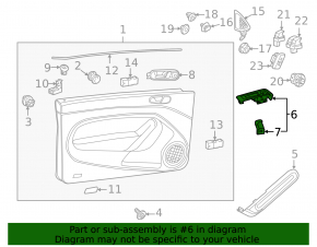Накладка управления стеклоподъемником передним правым VW Beetle 12-19 черная