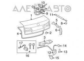 Уплотнитель крышки багажника Lexus IS250 IS350 06-14
