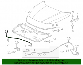 Опора упор капота Honda Insight 19-22