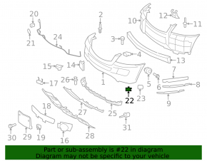 Крепление парктроника переднего бампера правое Mercedes X164 GL W164 ML 07-10