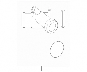 Фланец системы охлаждения Mercedes X247 GLB 20-26 M260