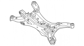Подрамник задний Mazda CX-5 13-16 FWD