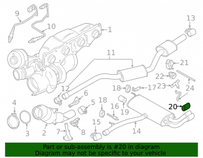 Насадка глушителя левая BMW X3 F25 11-17 2.0T, 3.0T, хром