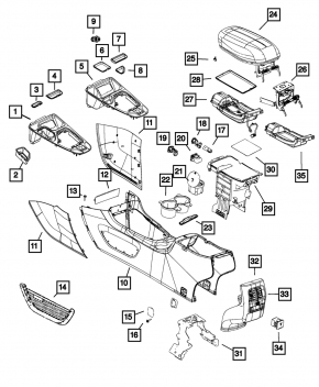 Подстаканники Jeep Cherokee KL 14-18