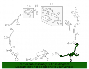 Tubul EGR lung pentru Lexus ES300h 13-18