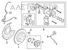 Датчик ABS задний левый Kia Forte 4d 14-18