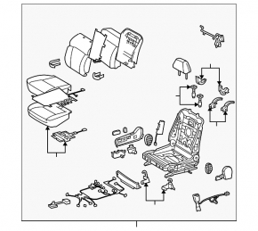 Пассажирское сидение Lexus GS300 GS350 GS430 GS450h 06-07 без airbag, электрическое, кожа бежевая