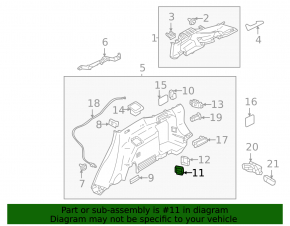Крючок обшивки арки багажника Mitsubishi Outlander 22-26 черный