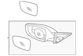 Зеркало боковое правое в сборе Hyundai Veloster 12-13