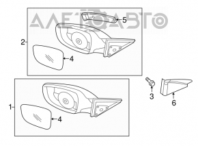 Зеркало боковое правое в сборе Hyundai Veloster 12-13
