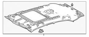 Обшивка потолка Lexus UX200 UX250h 19-22 черная, под люк