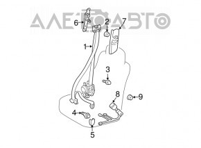 Водительский ремень безопасности Lexus RX300 RX330 RX350 RX400h 04-09 сер