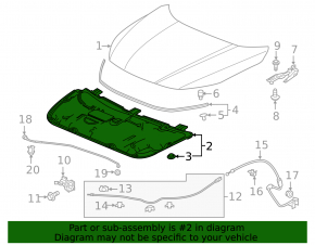 Изоляция капота Honda Insight 19-22