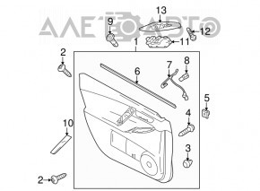 Обшивка двери карточка передняя левая Mazda3 MPS 09-11