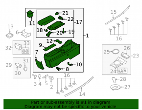 Консоль центральная подлокотник и подстаканники Mazda CX-7 06-08
