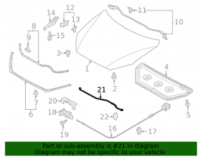 Опора упор капота Mazda CX-5 13-16