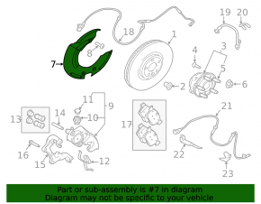 Capac disc de frână față dreapta pentru Land Rover Range Rover Velar 18-20 (325mm)