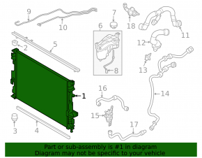 Radiator de răcire cu apă pentru Land Rover Discovery Sport 2020-25, 2.0