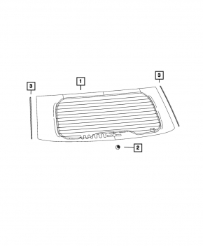 Стекло заднее двери багажника Jeep Grand Cherokee WL 21-26 тонировка, long