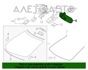 Зеркало внутрисалонное Lexus RX350 RX450h 16-22 автозатемнение, Home link, без камеры