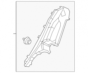 Trim stâlp spate dreapta jos Mazda 3 14-18 BM negru nou original