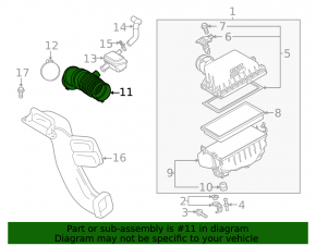 Воздуховод на впуск Toyota Sienna 21-26