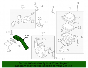 Воздухоприемник Kia Forte 19-24 2.0