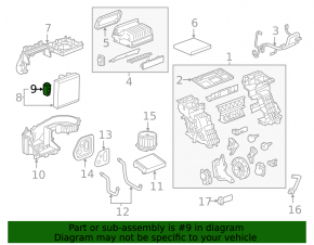 Клапан печки кондиционера Chevrolet Volt 17-19