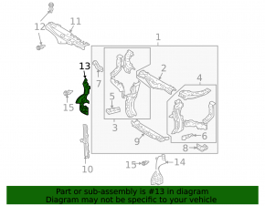 Дефлектор радиатора правый Lexus RX300 RX330 RX350 04-09