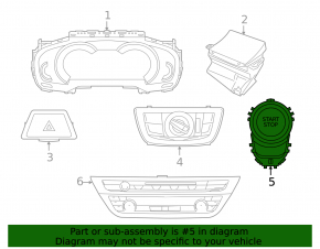 Кнопка Start-Stop BMW 5 G30 18-23 530e hybrid