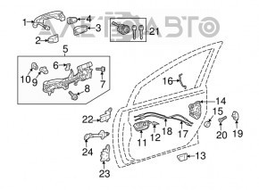Ручка двери внутренняя передняя правая Toyota Prius V 12- беж