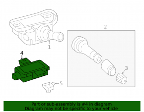 TIRE PRESSURE SENSOR Mercedes W213 E 17-23
