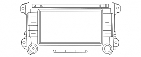 Monitor, display, navigație VW CC 13-17 rest pe 8 butoane