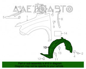Bara de protecție față stânga pentru Lexus RX350 RX450h 13-15, model nou, neoriginal